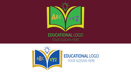 Educational vector logo design fully editable high quality
