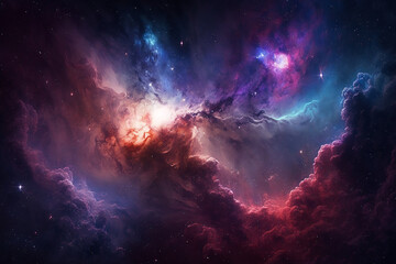 Fototapeta na wymiar Nebula in the universe. generative ai