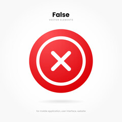 Yes or no icon. Checkmark and check symbol. Approval. Like and dislike icon. X or approve or deny line art vector icon. No symbol. Checkmark and cross sign. False, red deny sign.