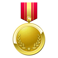 リボン付き勲章風ゴールドメダル
