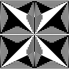 seamless pattern with black and white stripes tattoo art butterfly tribal element textile.