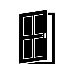 door icon in trendy flat design