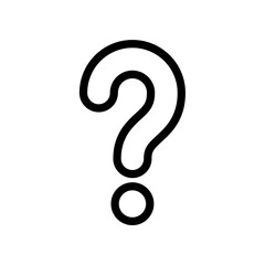 question mark symbol in trendy flat design