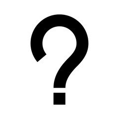 question mark symbol in trendy flat design