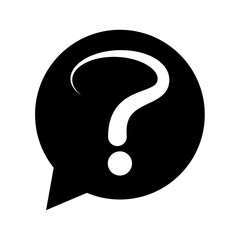 question mark symbol in trendy flat design