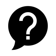 question mark symbol in trendy flat design