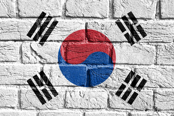 Flag of South Korea on the wall