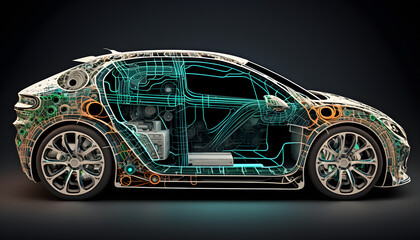 Autonomous vehicle: A photo of an autonomous car, demonstrating the integration of mechanical, electrical, and software systems for advanced functionality.