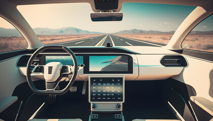 Autonomous vehicle: A photo of an autonomous car, demonstrating the integration of mechanical, electrical, and software systems for advanced functionality.