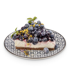 Slice of delicious cheesecake