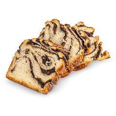 Twisted babka with poppy seeds
