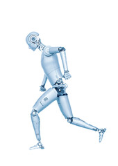 almost human cyberman is angry and walking