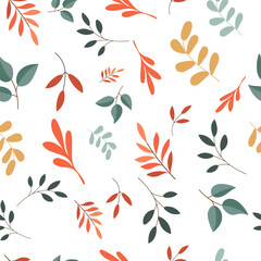 beautiful floral white background, vector