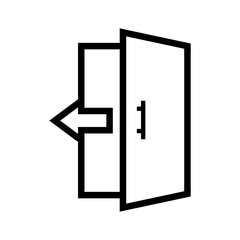 door icon in trendy flat design
