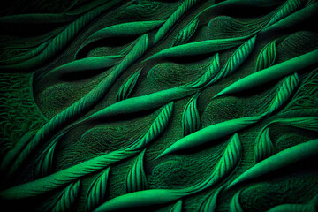  Abstract green floral  background.  Generative AI.