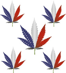 cannabis leaf vector illustration, marijuana USA