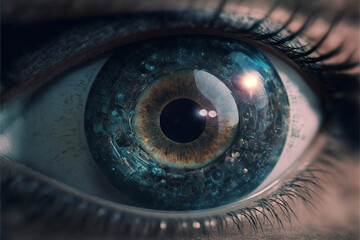 AI close up of eye