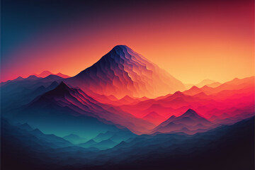 sunrise in mountains