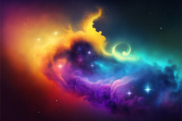 background with stars and clouds