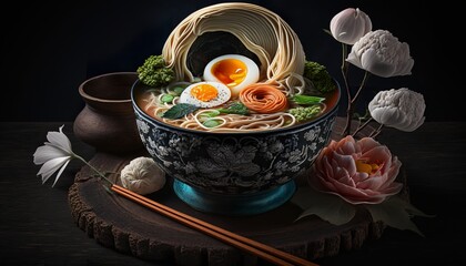 Fototapeta na wymiar Japanese ramen noodle