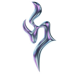 Abstract chromatic futuristic 3D Icon