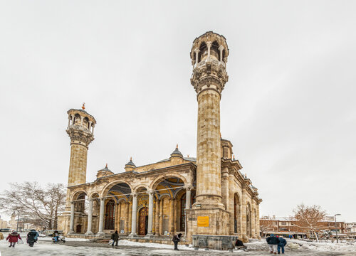 Images of Aziziye Mosque in Konya.