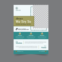 Business flyer design corporate flyer template geometric shape poster design brochure gradient abstract magazine background space for photo