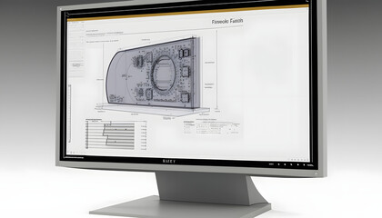 FEA software interface: A photo of a computer screen showing the interface of an FEA software, emphasizing the importance of computer simulations in FEA.
