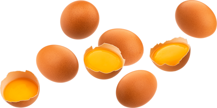 Brown eggs isolated
