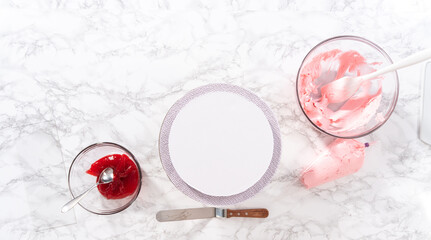 Mermaid themed 3 layer vanilla cake