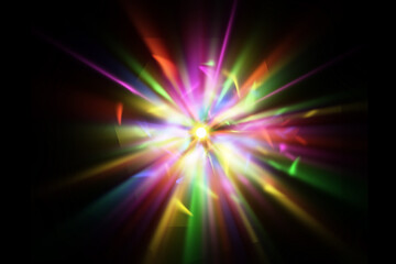 Colorful lens flares light effects