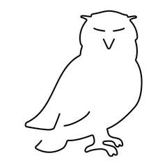 owl icon on white background, vector illustration.
