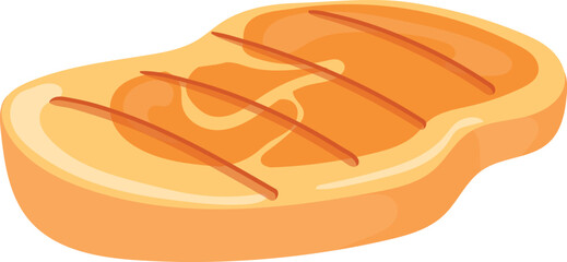 Roasted sirloin steak cartoon icon Bbq meat