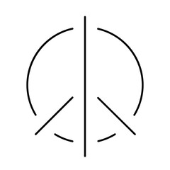 peace icon on white background, vector illustration.