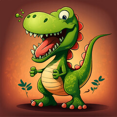 Fototapeta premium Dinosaur picture for kids