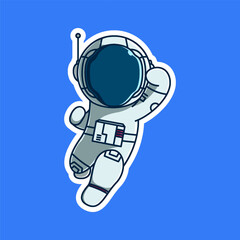 cute astronaut excited cartoon