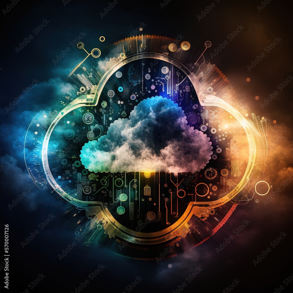Poster data storage and transfer via cloud computing cloud computing, cloud technology, generative ai
