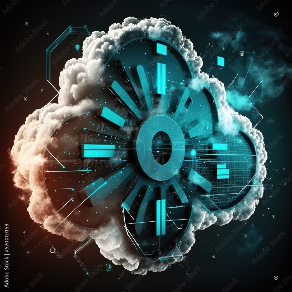 Poster data storage and transfer via cloud computing cloud computing, cloud technology, generative ai