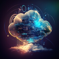 cloud computer Storage and data transfer Cloud network , Cloud technology, Generative AI