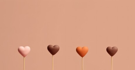 Heart Cake Pops. Created using generative AI and image-editing software.