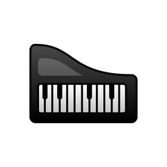 Piano Vector icon isolated on white