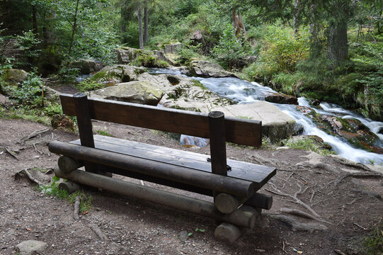 Bank an der warmen Bode im Harz