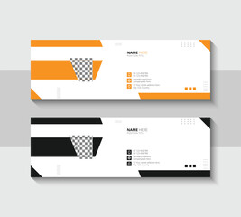 Email signature design with modern style for business promotion