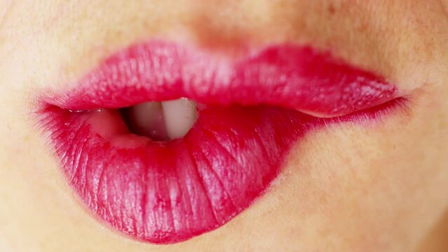Female lips moving