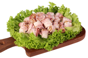 Franbacon ou Medalhão de Frango pronto para Fritar