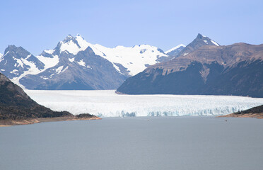 Landscape of a glaciar, mountains, snow and ice in Patagonia