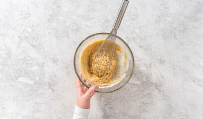 Banana cookies with chocolate drizzle