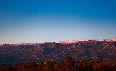 Beautiful Croatia, road coast, sea, and mountains