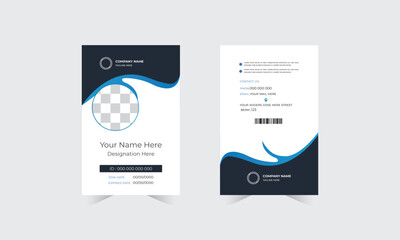 business template,Abstract professional id card design template,Corporate Id card design template,
