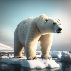Obraz na płótnie Canvas A polar bear portrait